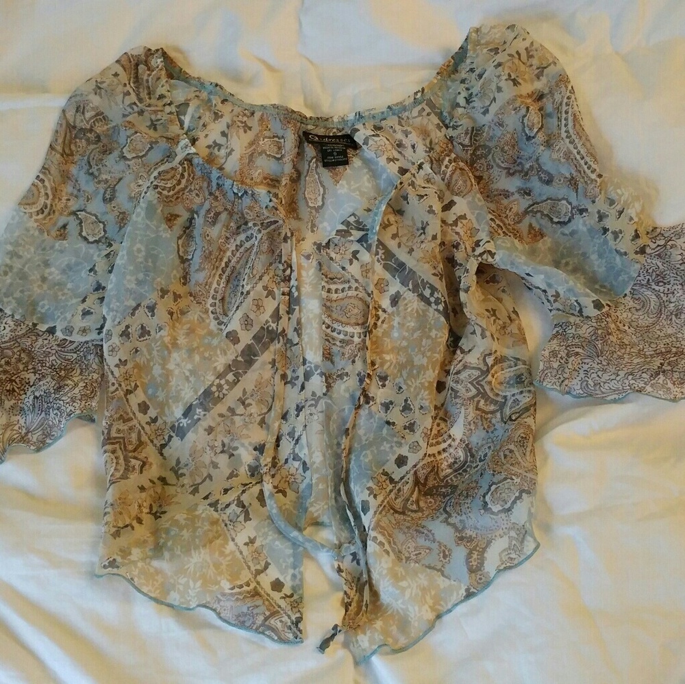 G-dresses see through blouse brown size 9